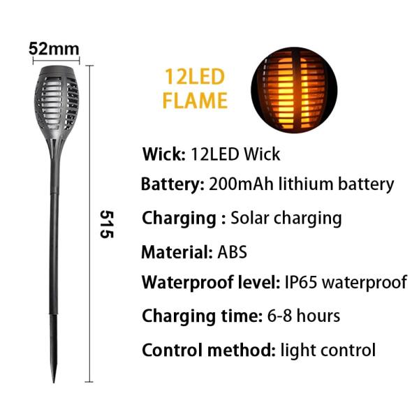 LED Solar Torch Light – عمود انارة بالطاقة الشمسية